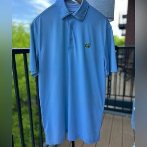 Blue Striped AUTHENTIC Masters Tech Polo